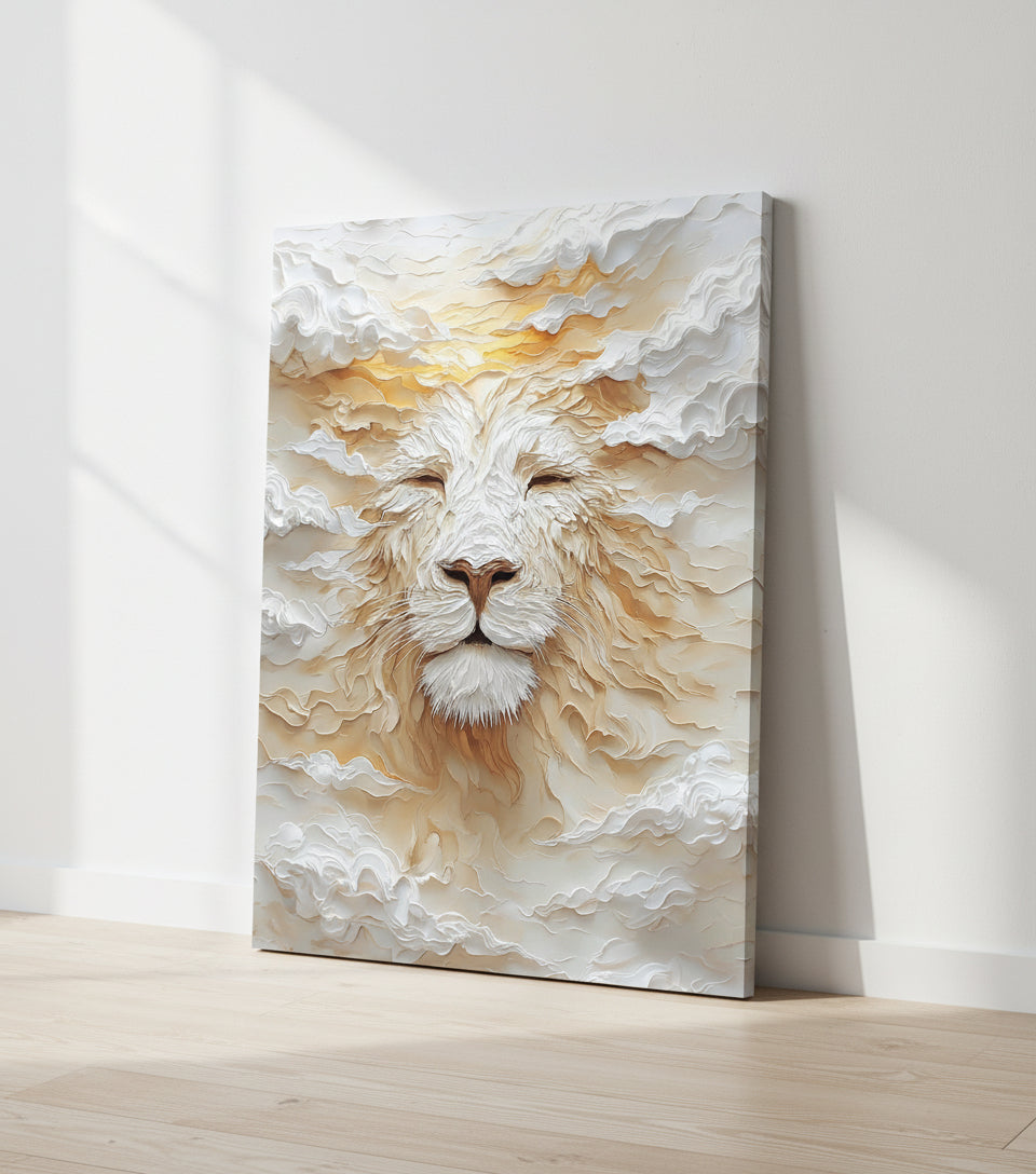 Lion of Judah Christian Wall Art — Jesus Lion Paintings, Prophetic Canvas & Biblical Warrior Art