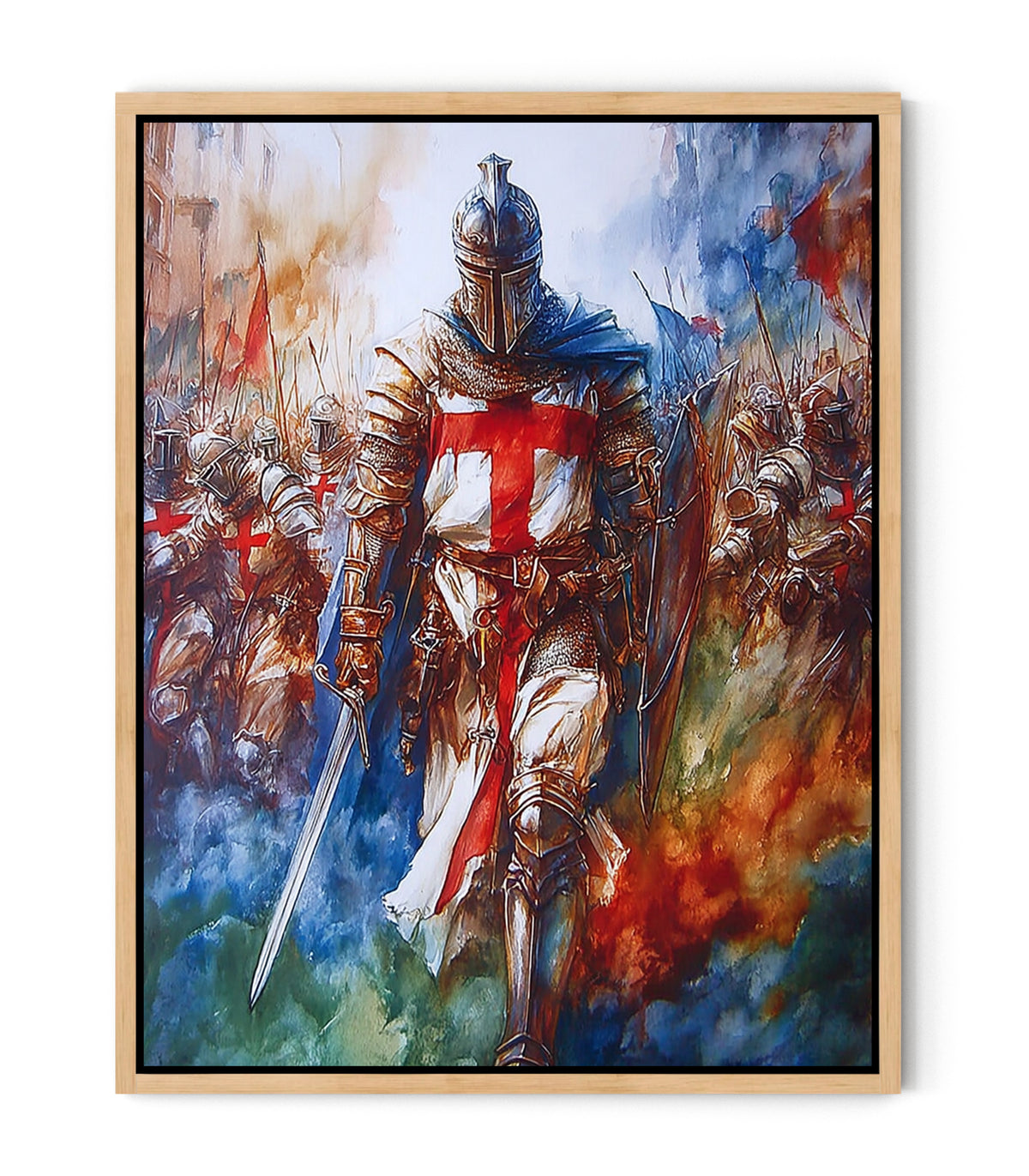 Armor of God Wall Art – Christian Warrior Knight Canvas