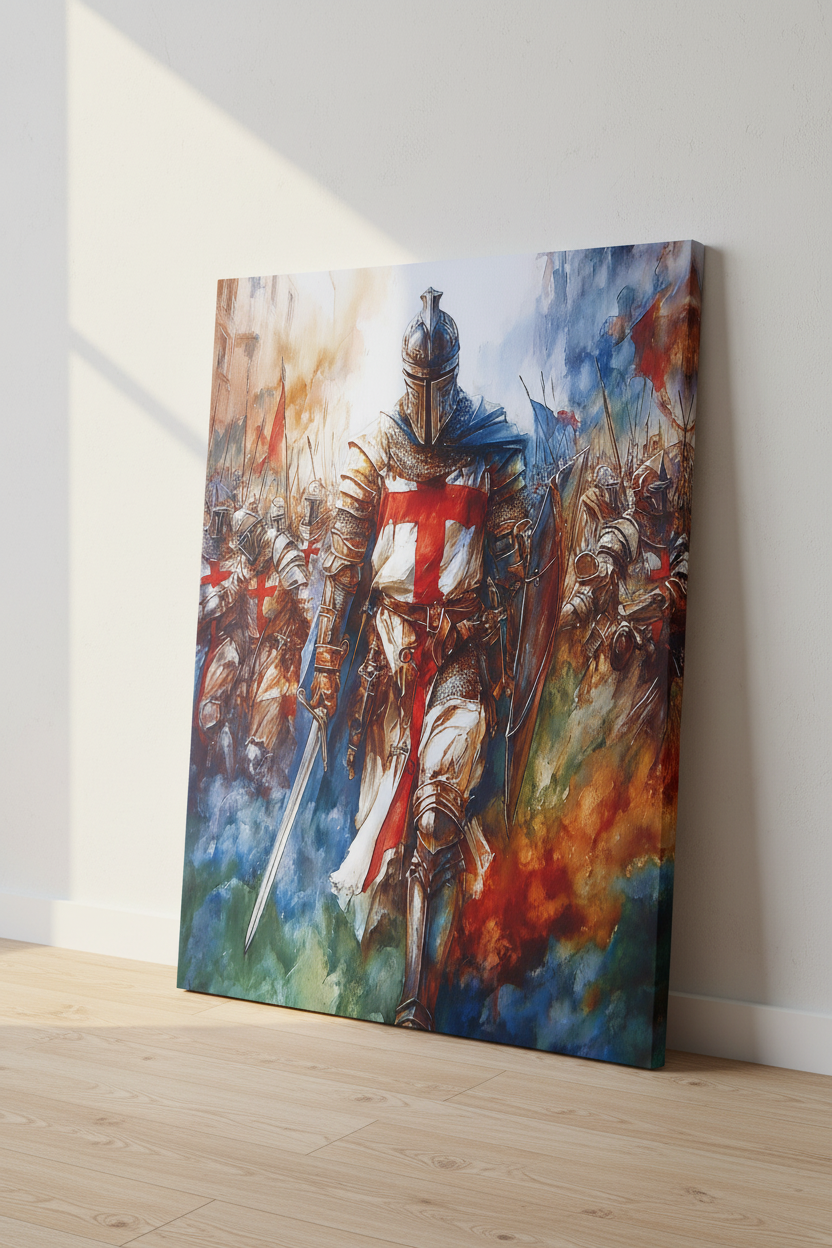 Armor of God Wall Art – Christian Warrior Knight Canvas