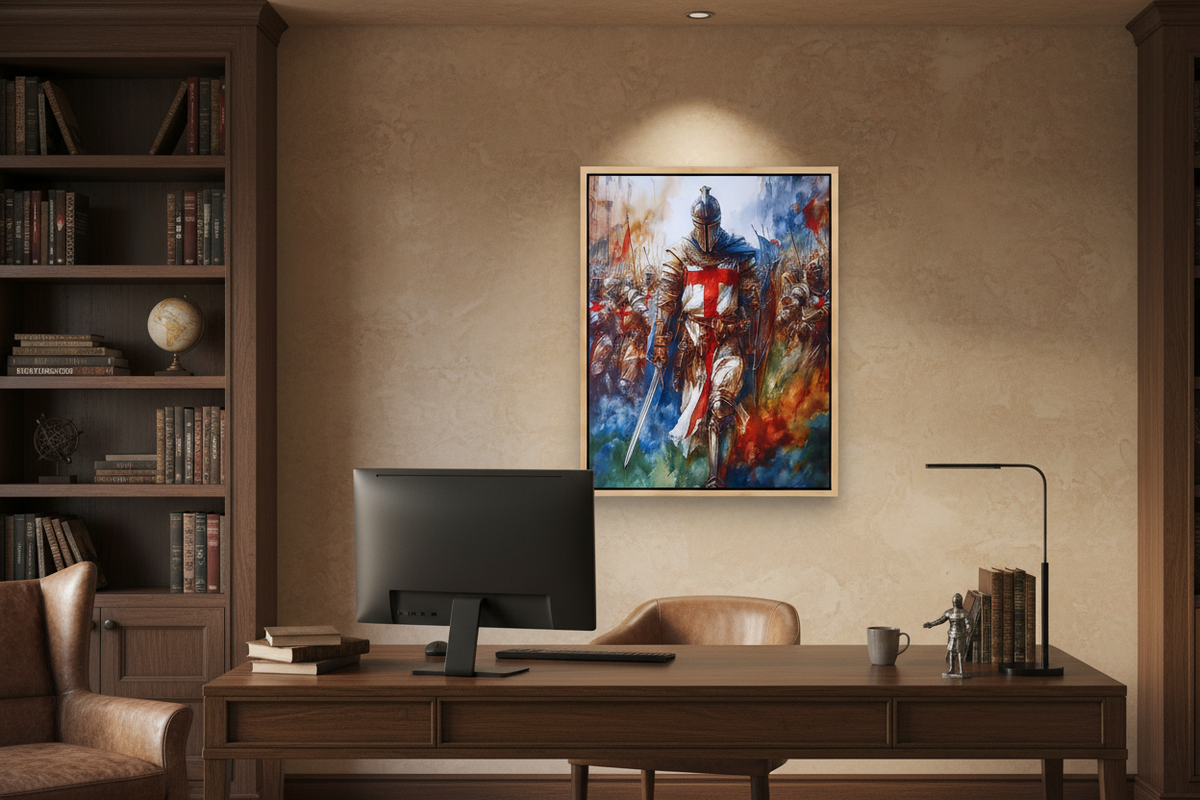 Armor of God Wall Art – Christian Warrior Knight Canvas