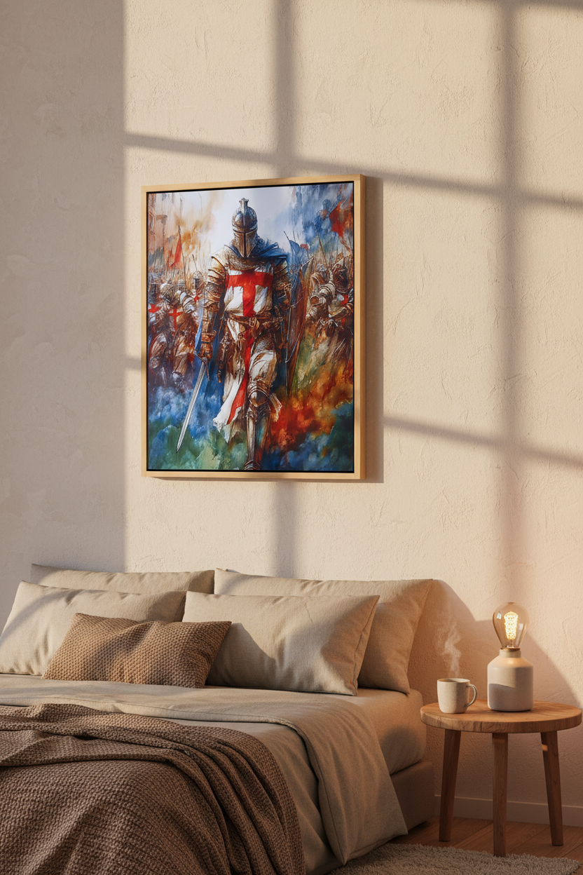 Armor of God Wall Art – Christian Warrior Knight Canvas