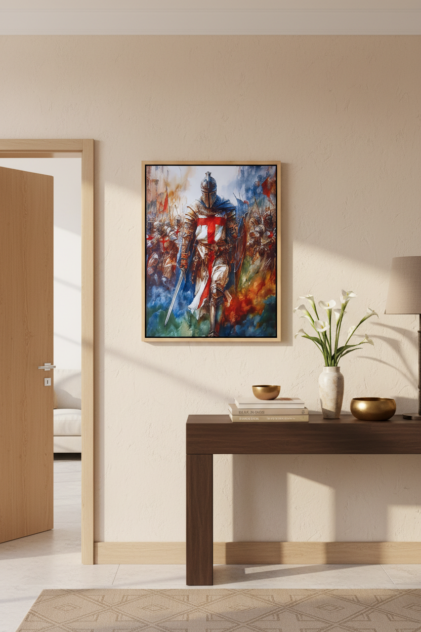 Armor of God Wall Art – Christian Warrior Knight Canvas
