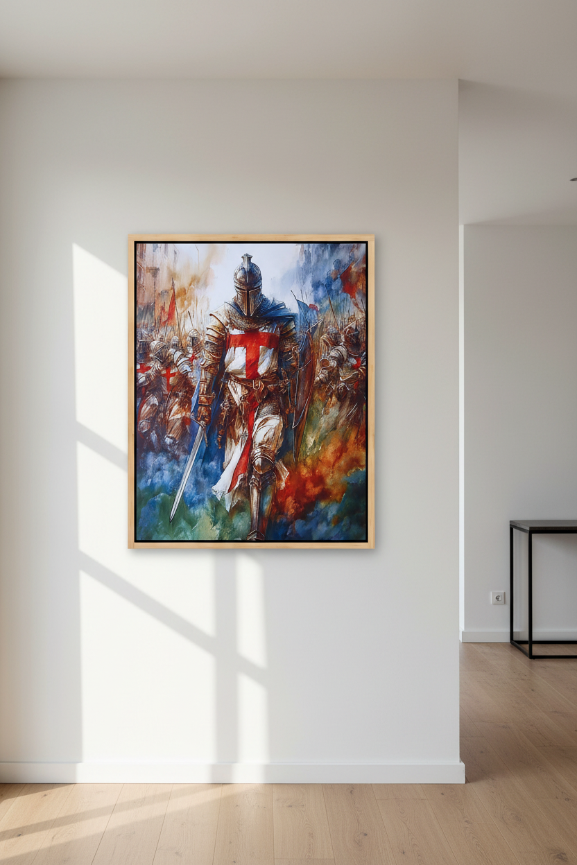 Armor of God Wall Art – Christian Warrior Knight Canvas