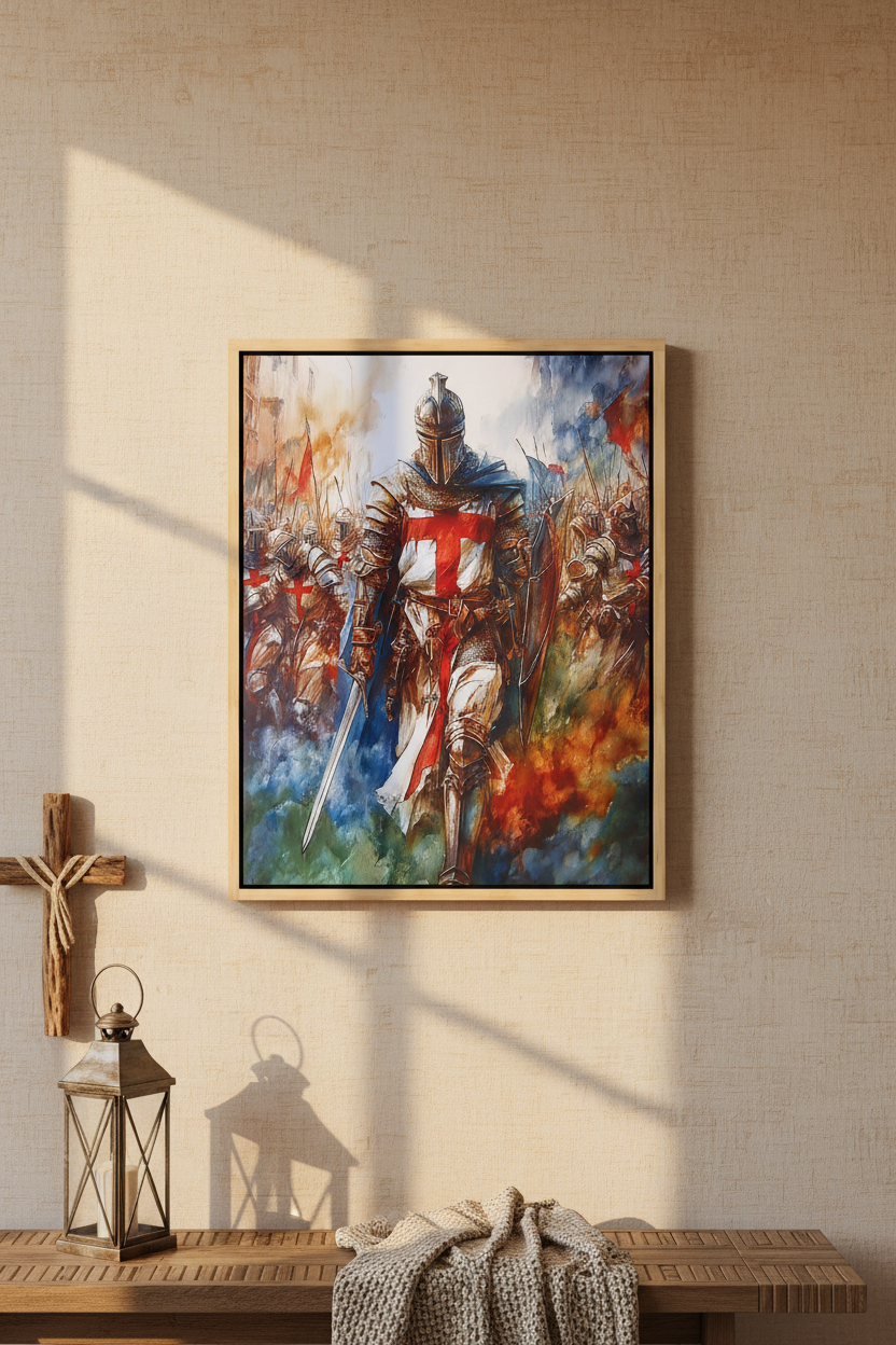 Armor of God Wall Art – Christian Warrior Knight Canvas