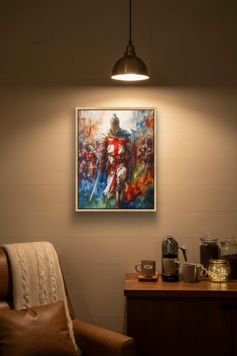 Armor of God Wall Art – Christian Warrior Knight Canvas
