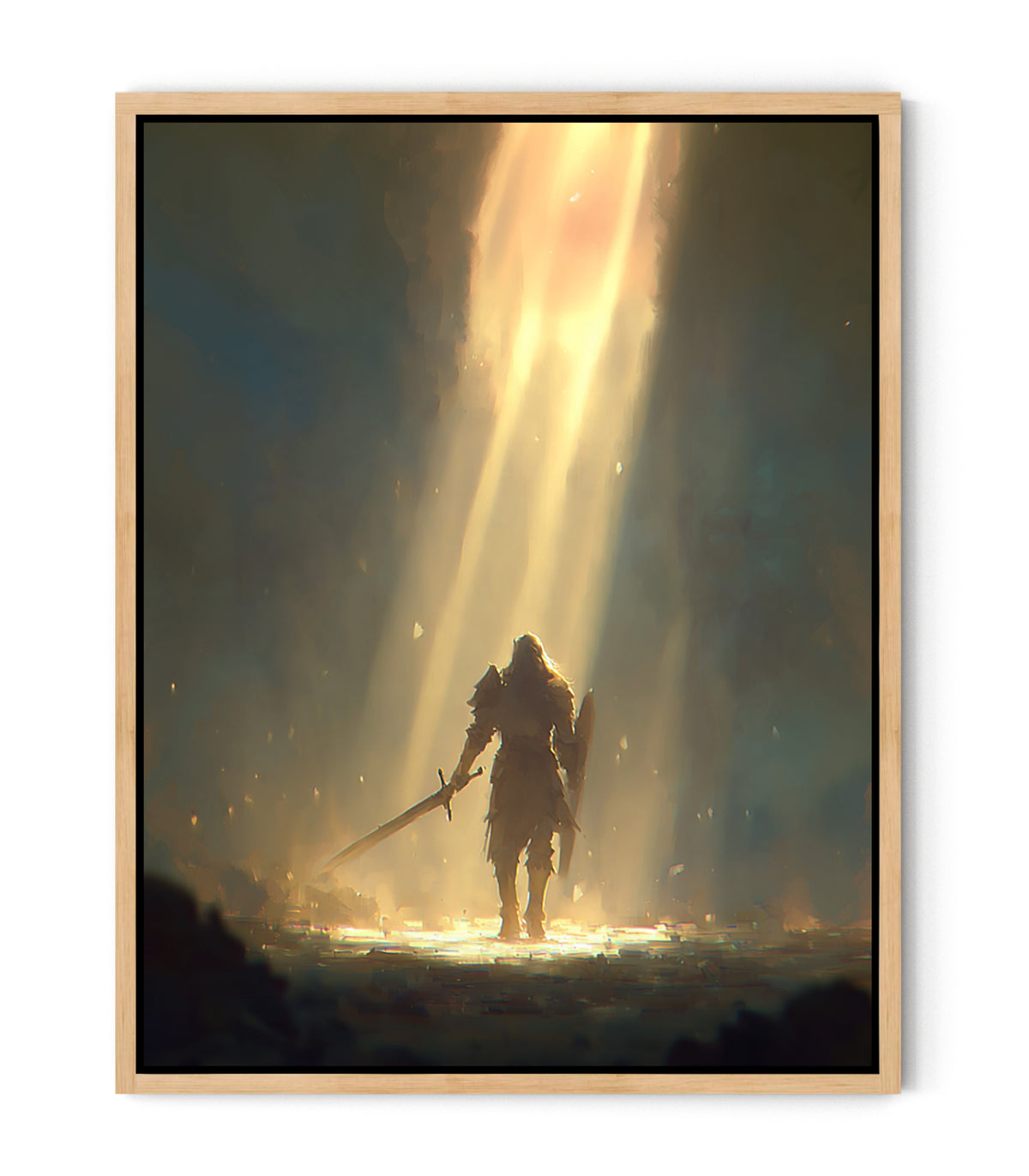 Christian Father and Son Wall Art – Walking by Faith Canvas