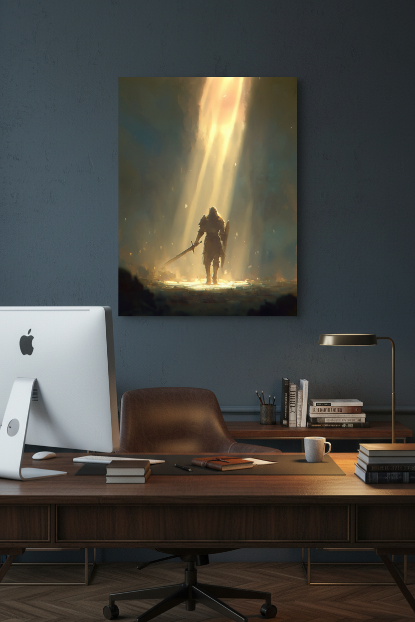 Christian Father and Son Wall Art – Walking by Faith Canvas