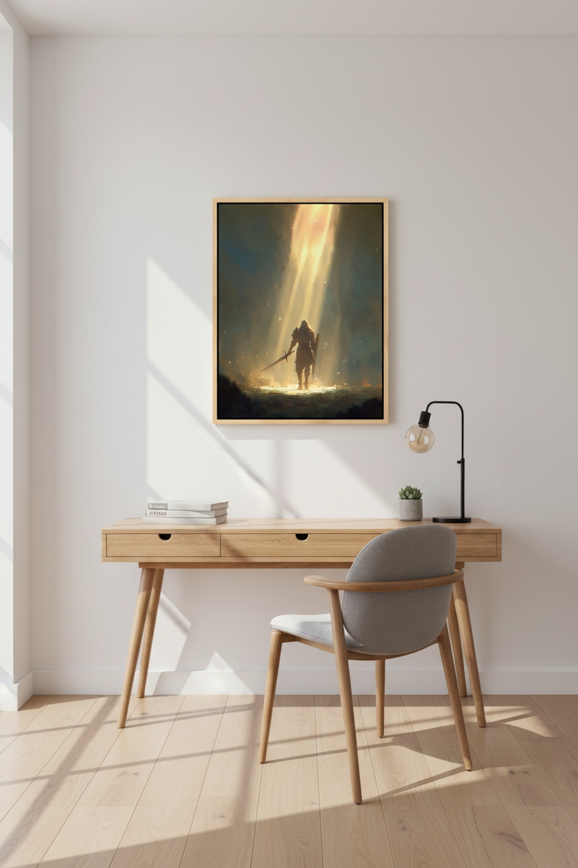 Christian Father and Son Wall Art – Walking by Faith Canvas