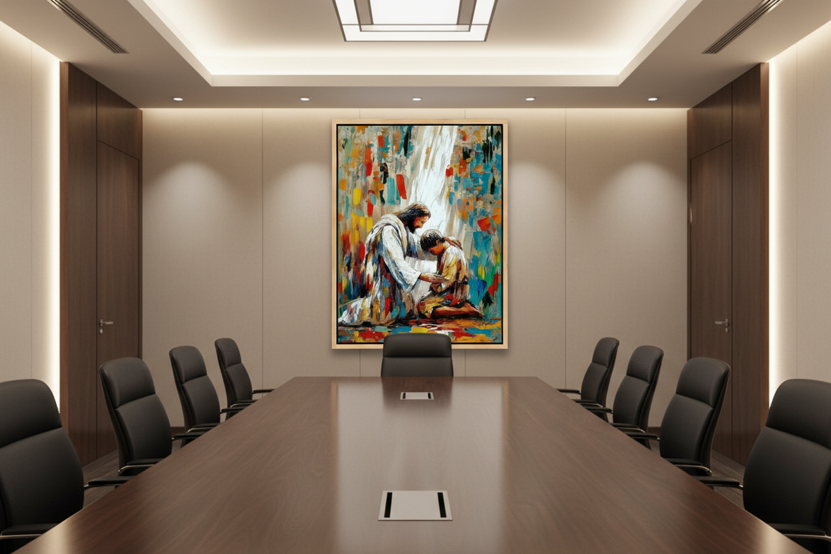 Jesus Healing a Young Man – Christian Healing Wall Art