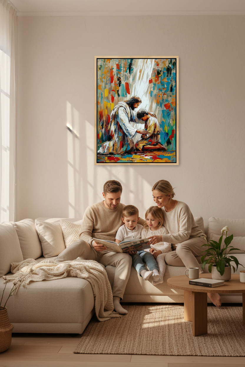 Jesus Healing a Young Man – Christian Healing Wall Art
