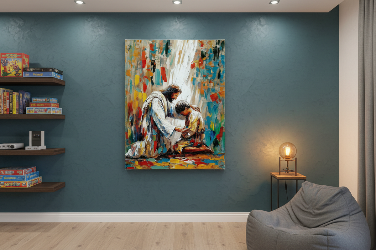 Jesus Healing a Young Man – Christian Healing Wall Art