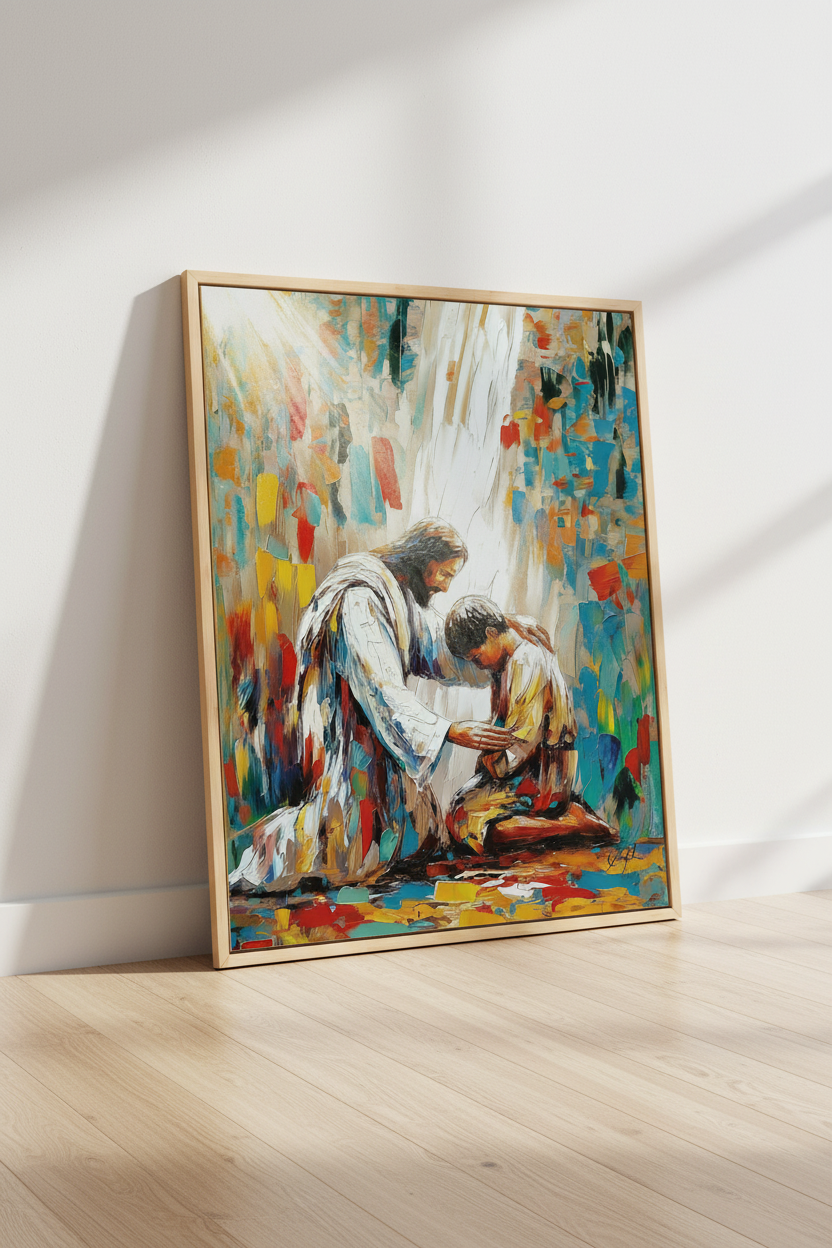 Jesus Healing a Young Man – Christian Healing Wall Art