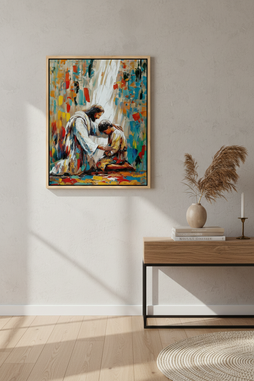 Jesus Healing a Young Man – Christian Healing Wall Art