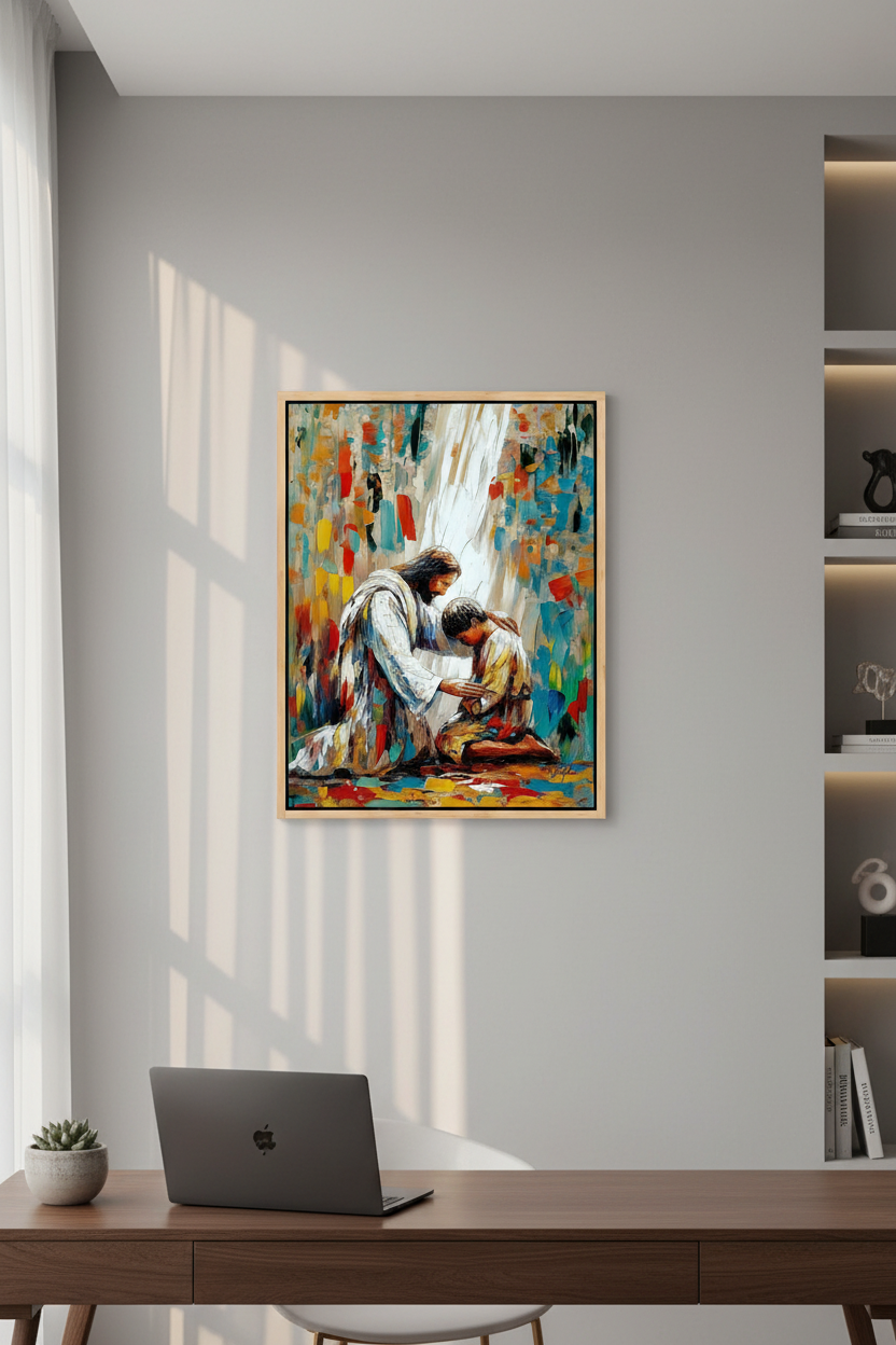 Jesus Healing a Young Man – Christian Healing Wall Art