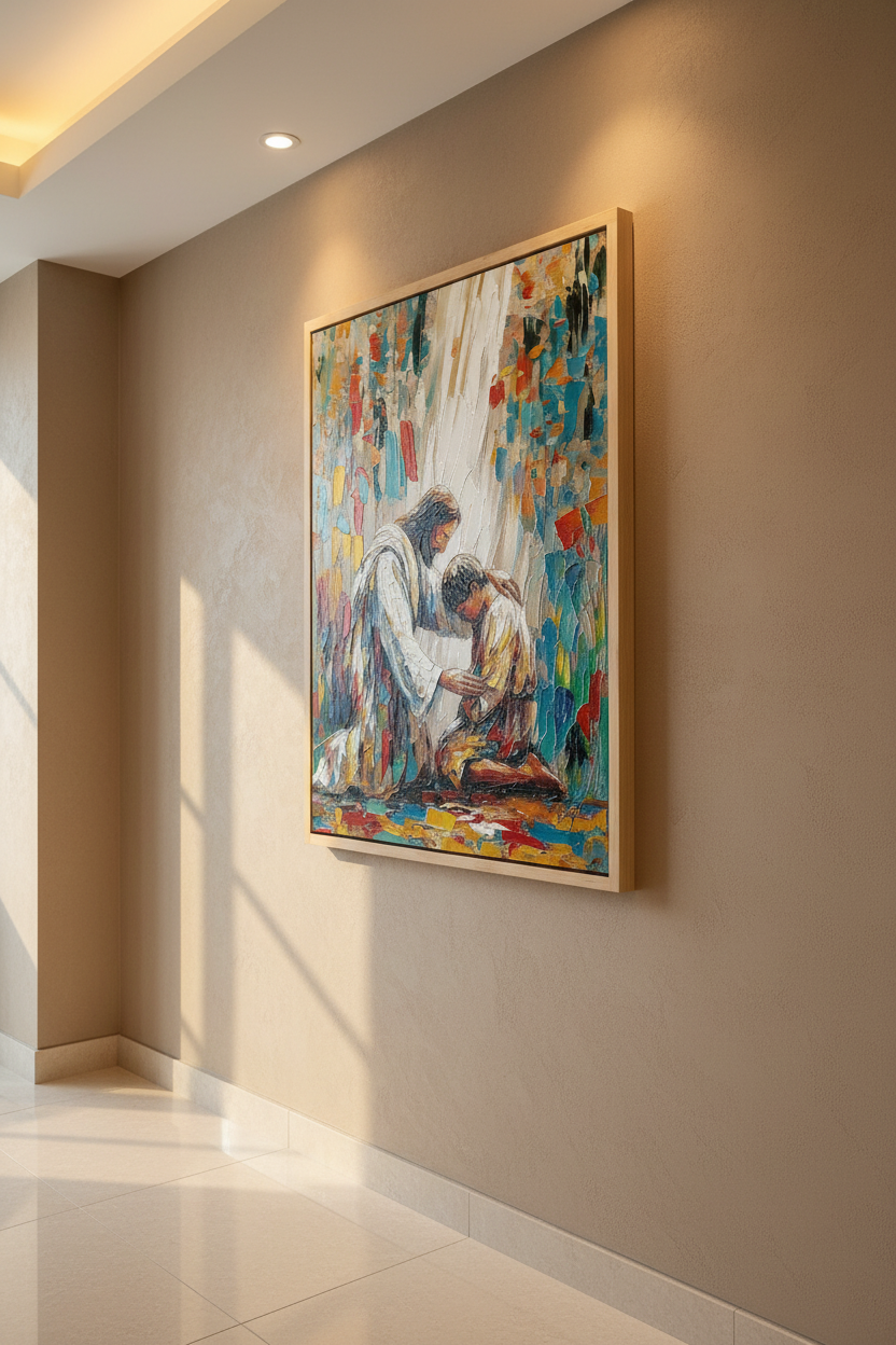 Jesus Healing a Young Man – Christian Healing Wall Art