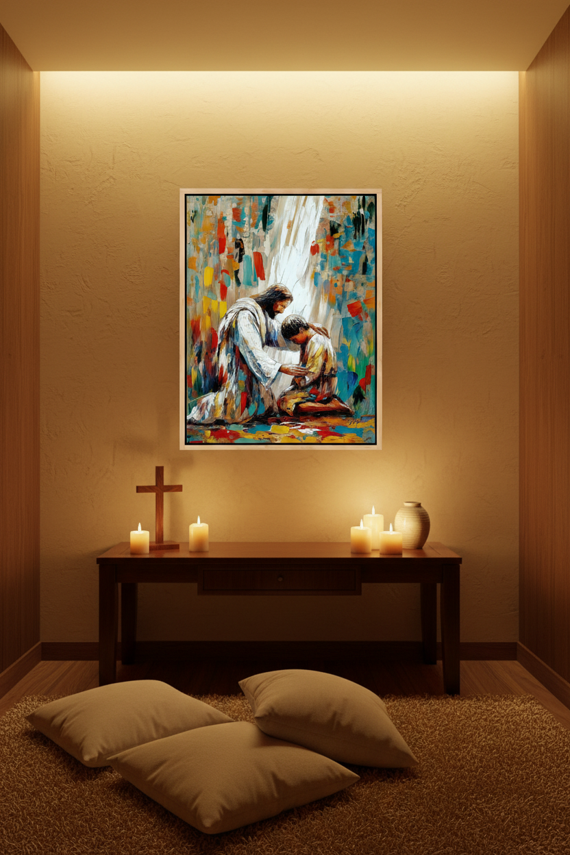 Jesus Healing a Young Man – Christian Healing Wall Art
