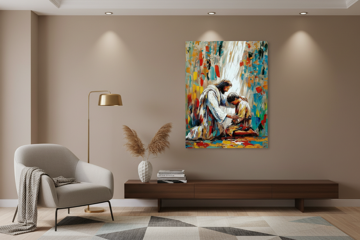 Jesus Healing a Young Man – Christian Healing Wall Art
