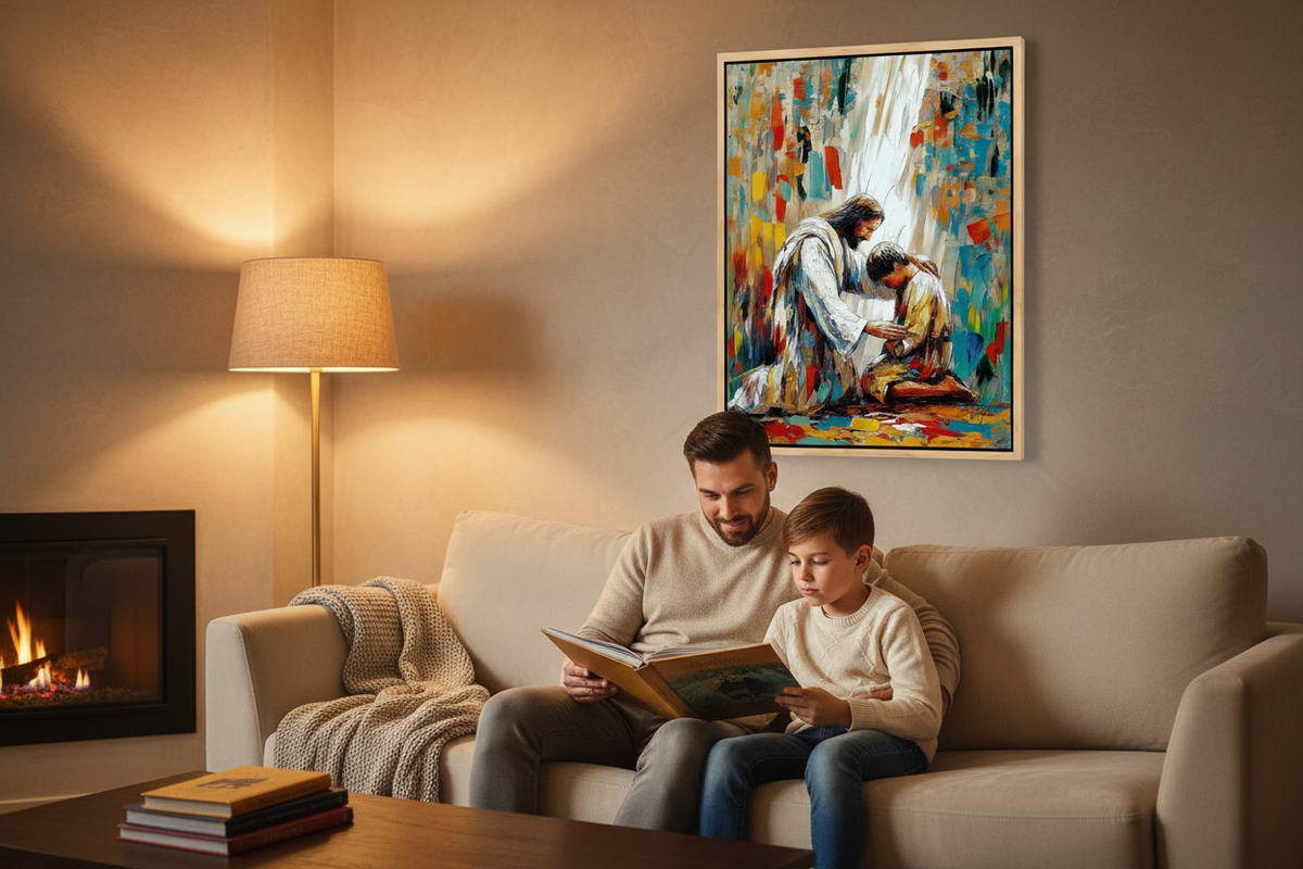 Jesus Healing a Young Man – Christian Healing Wall Art