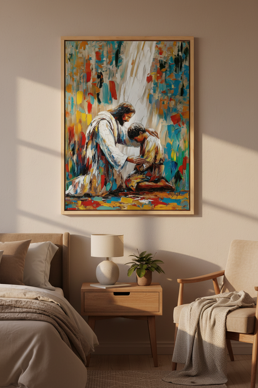 Jesus Healing a Young Man – Christian Healing Wall Art