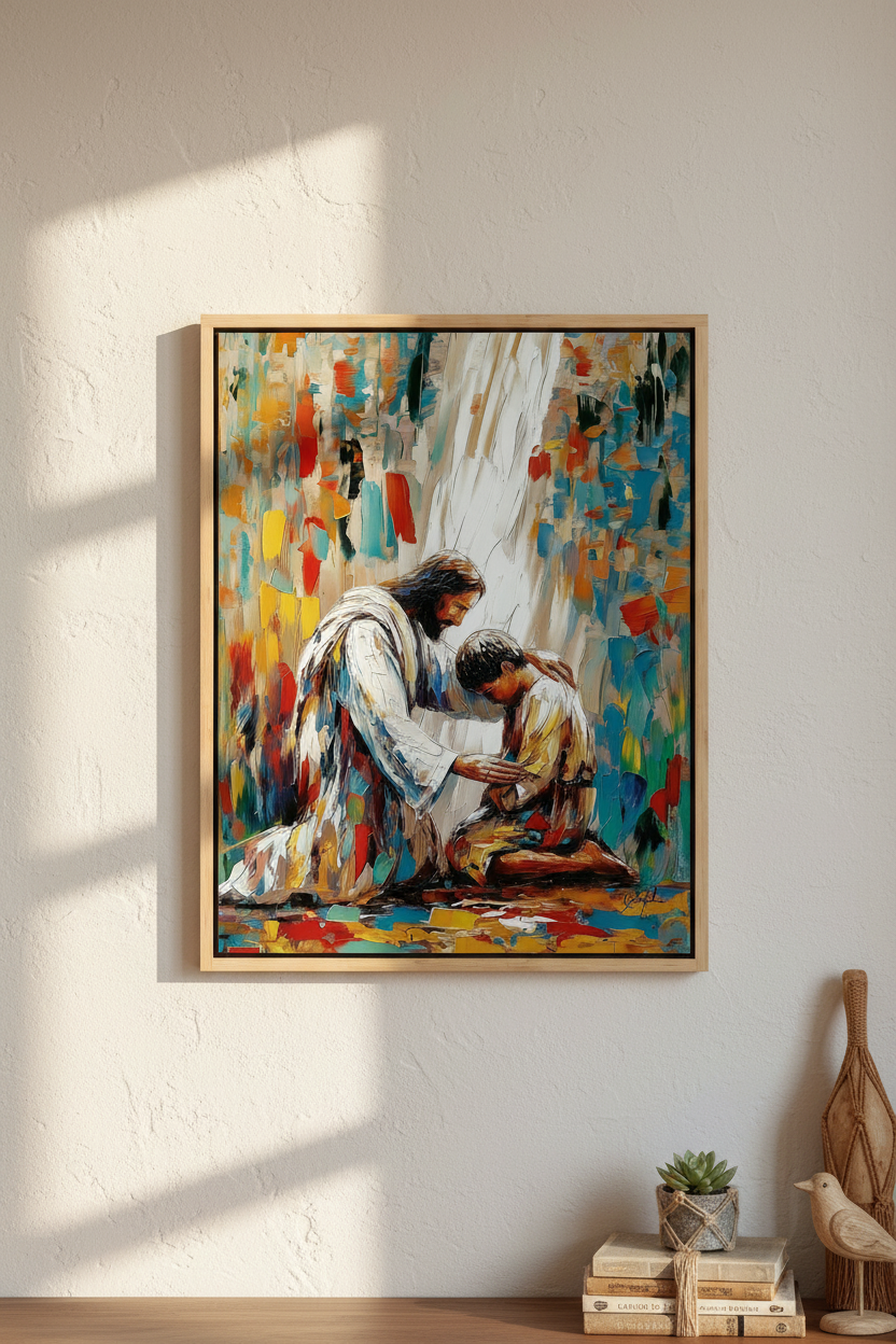 Jesus Healing a Young Man – Christian Healing Wall Art