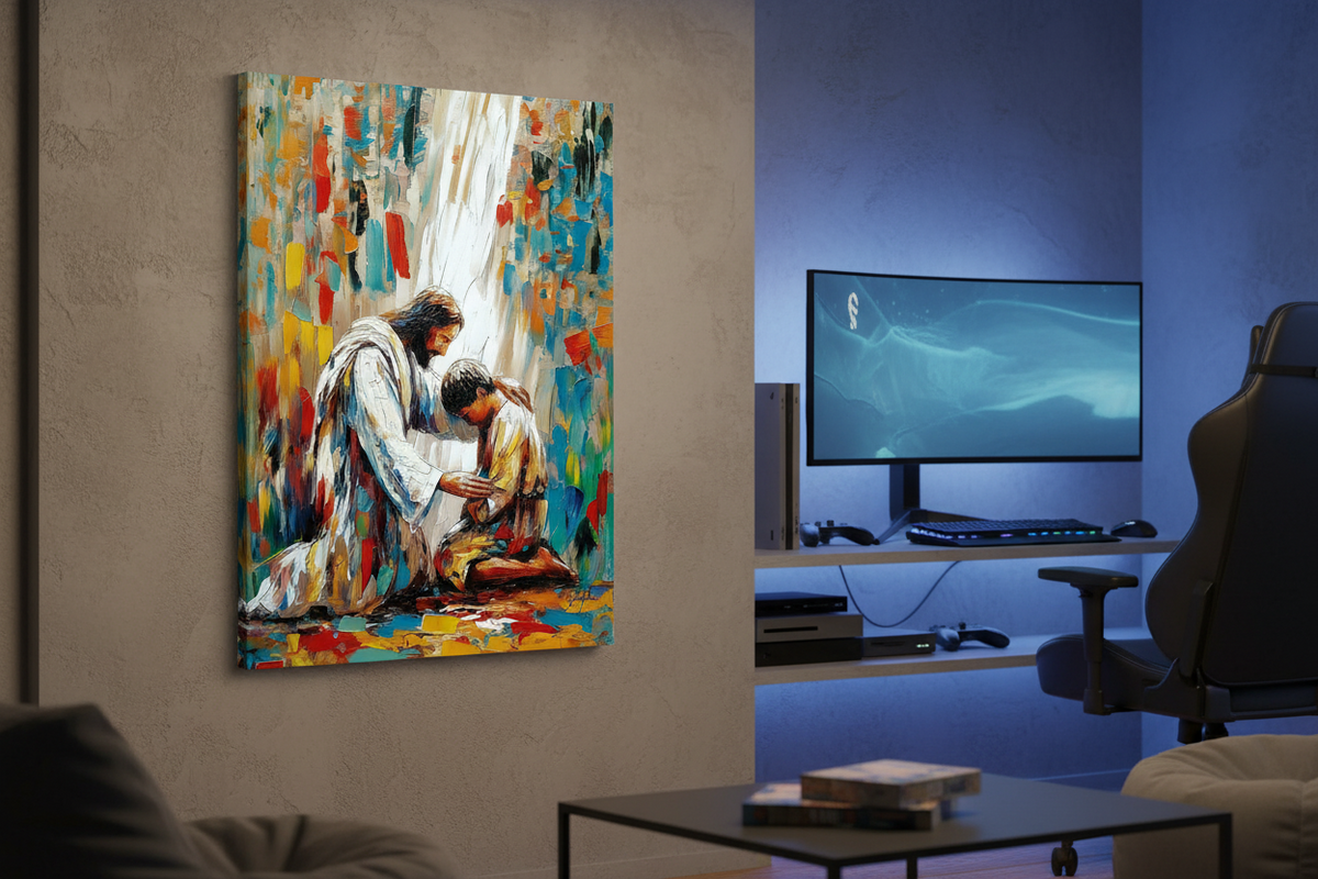 Jesus Healing a Young Man – Christian Healing Wall Art