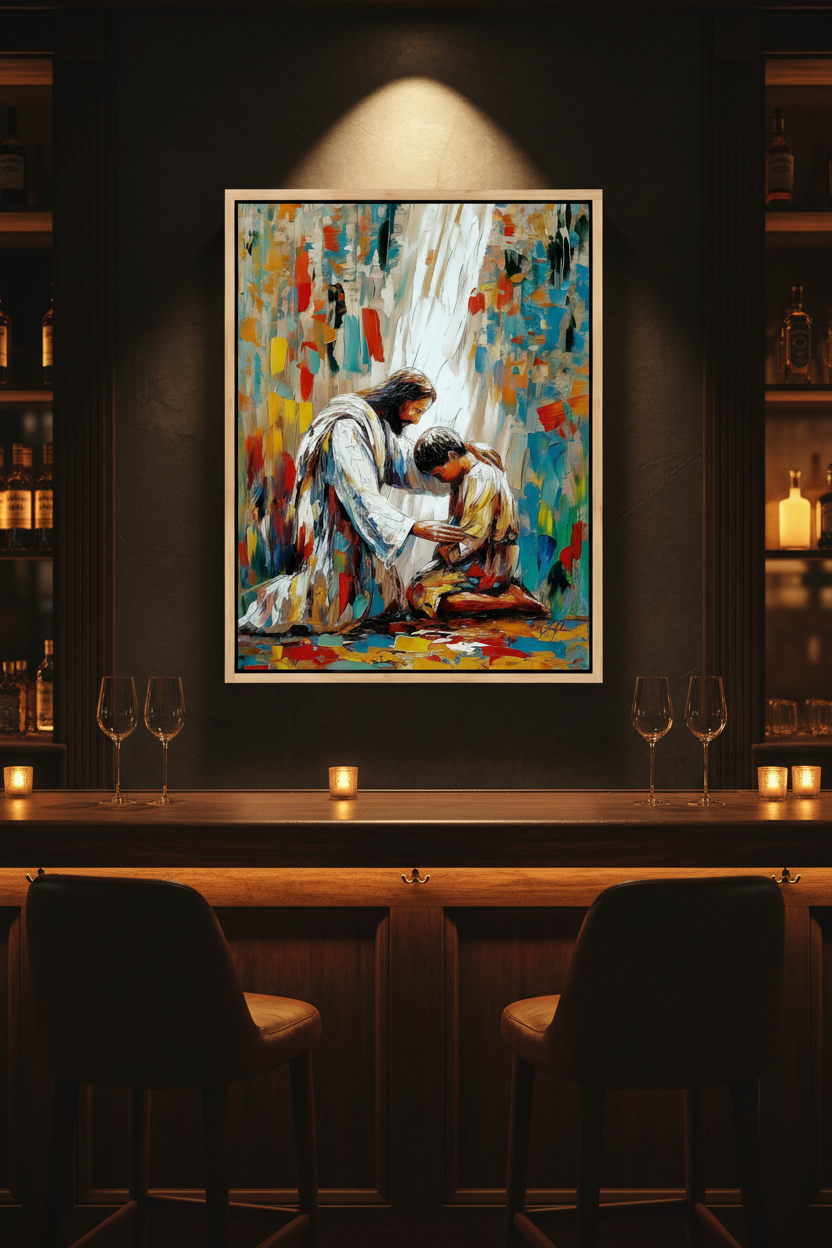 Jesus Healing a Young Man – Christian Healing Wall Art