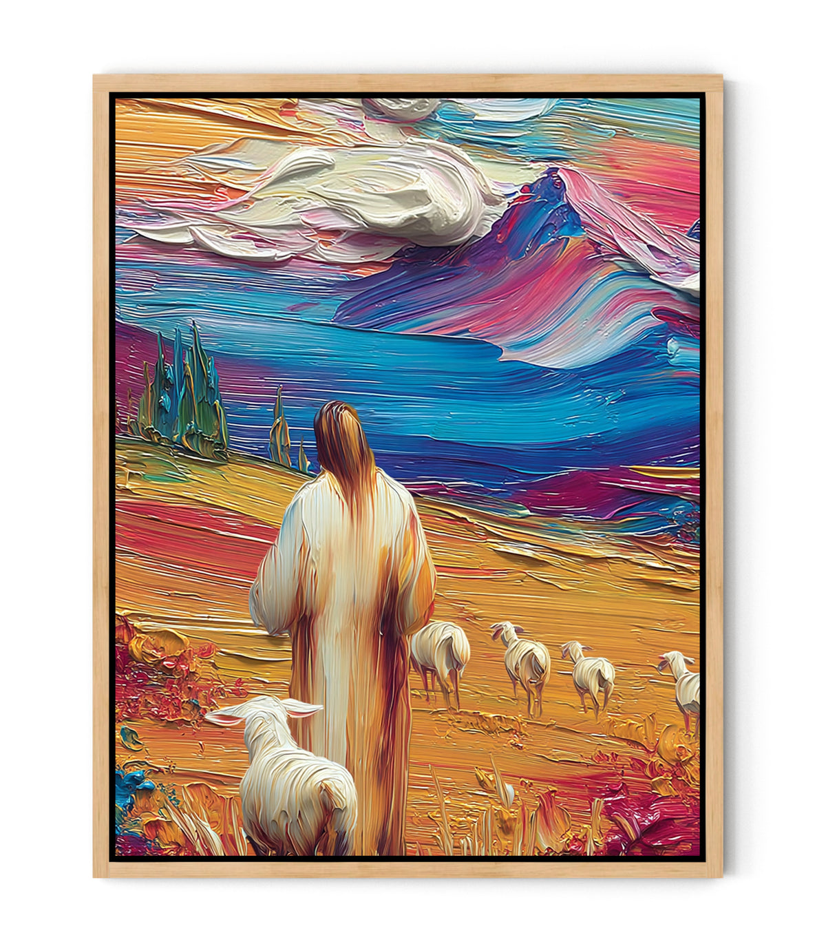 Jesus the Good Shepherd – Colorful Christian Wall Art