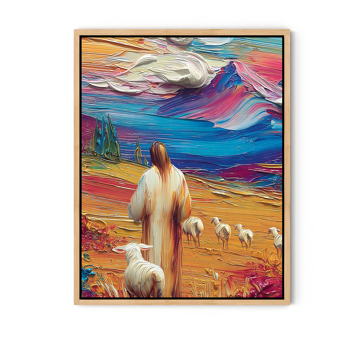 Jesus the Good Shepherd – Colorful Christian Wall Art