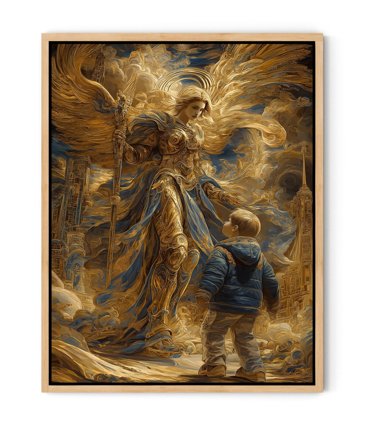 Guardian Angel Protecting a Child – Christian Wall Art
