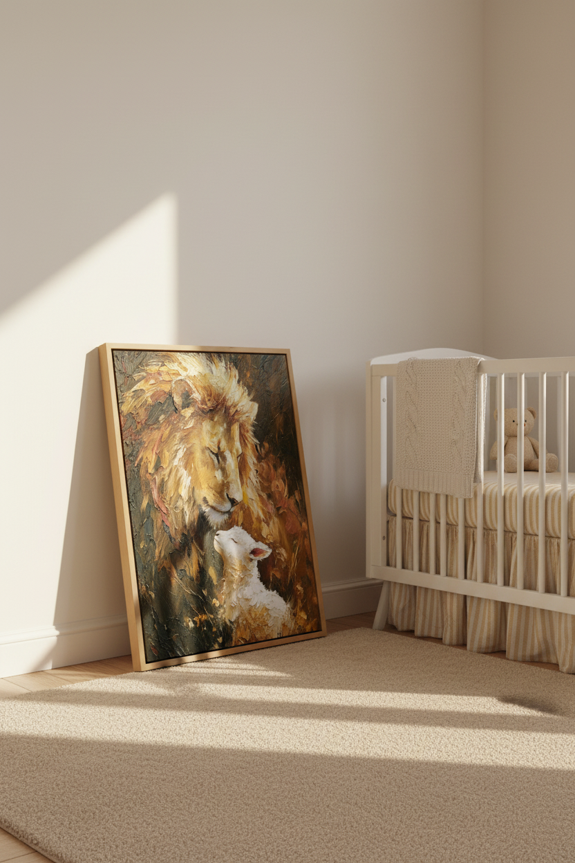 The Lion and the Lamb – Christian Jesus Wall Art