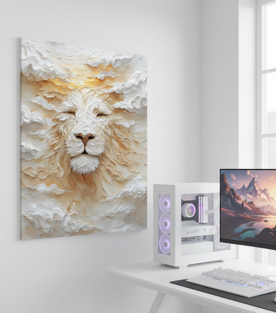 Heavenly Lion of Rest — Light, Stillness & Glory | Inspired by Isaiah 40:31