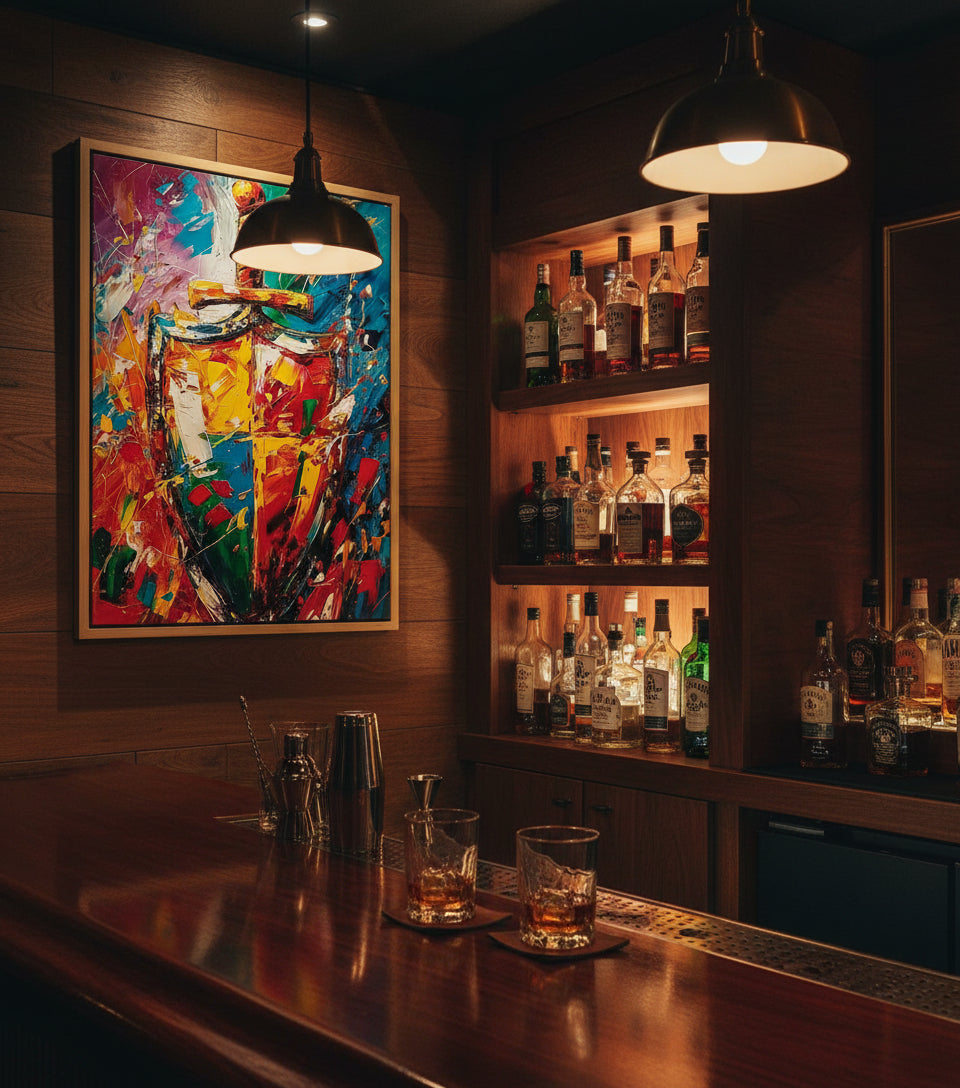 Sword & Shield Christian Canvas – Armor of God Wall Art, Faith Protection Painting, Ephesians 6:16–17