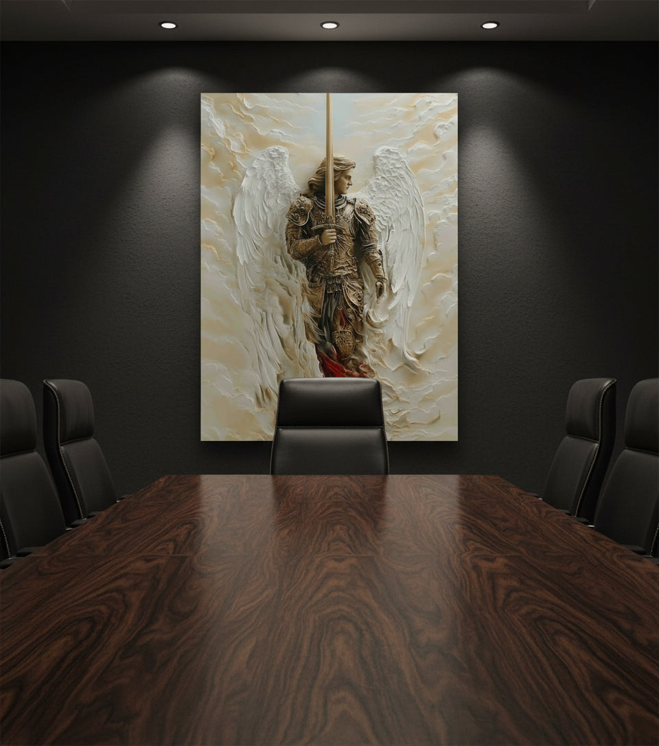 Archangel of Righteous Judgment – Heavenly Warrior Canvas Art