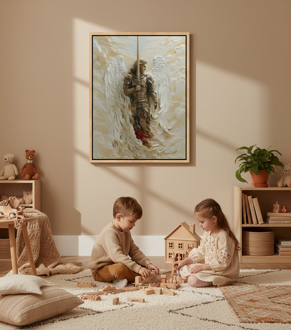 Archangel of Righteous Judgment – Heavenly Warrior Canvas Art