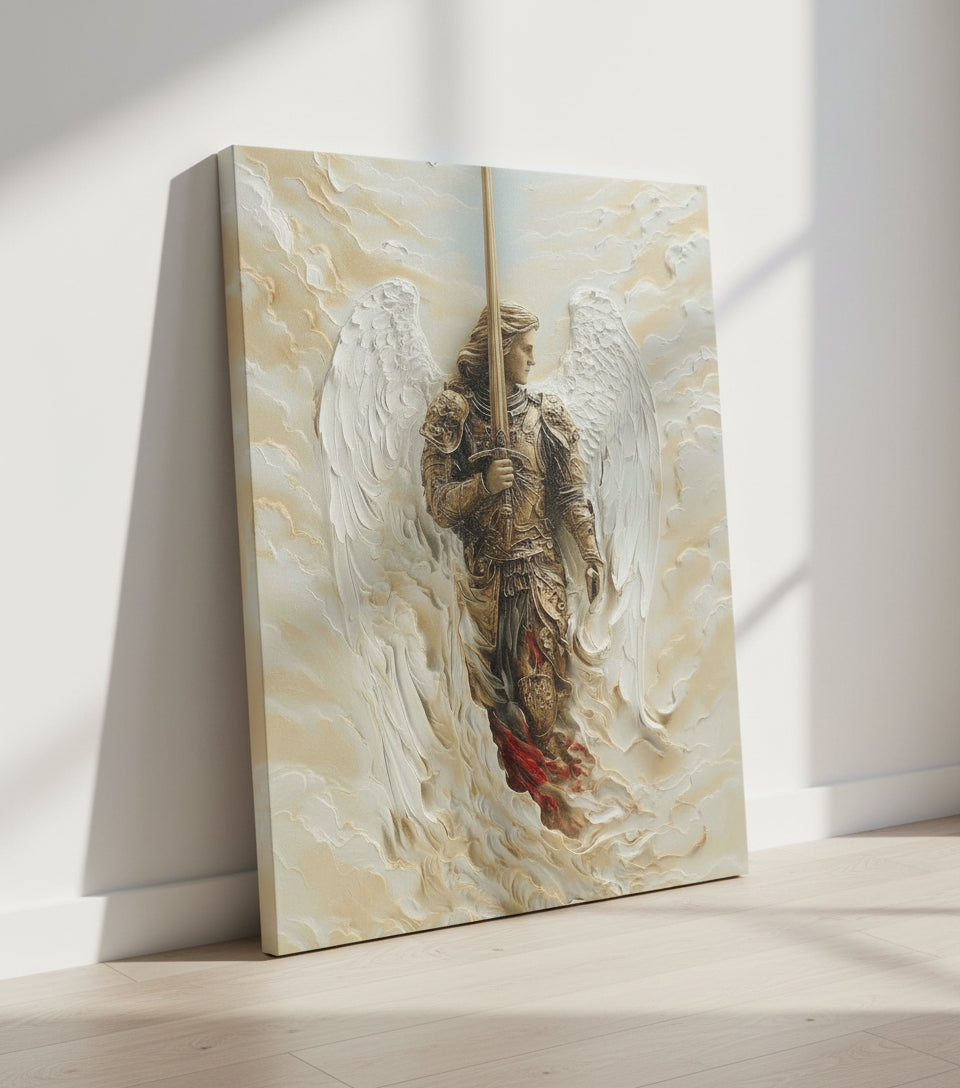 Archangel of Righteous Judgment – Heavenly Warrior Canvas Art