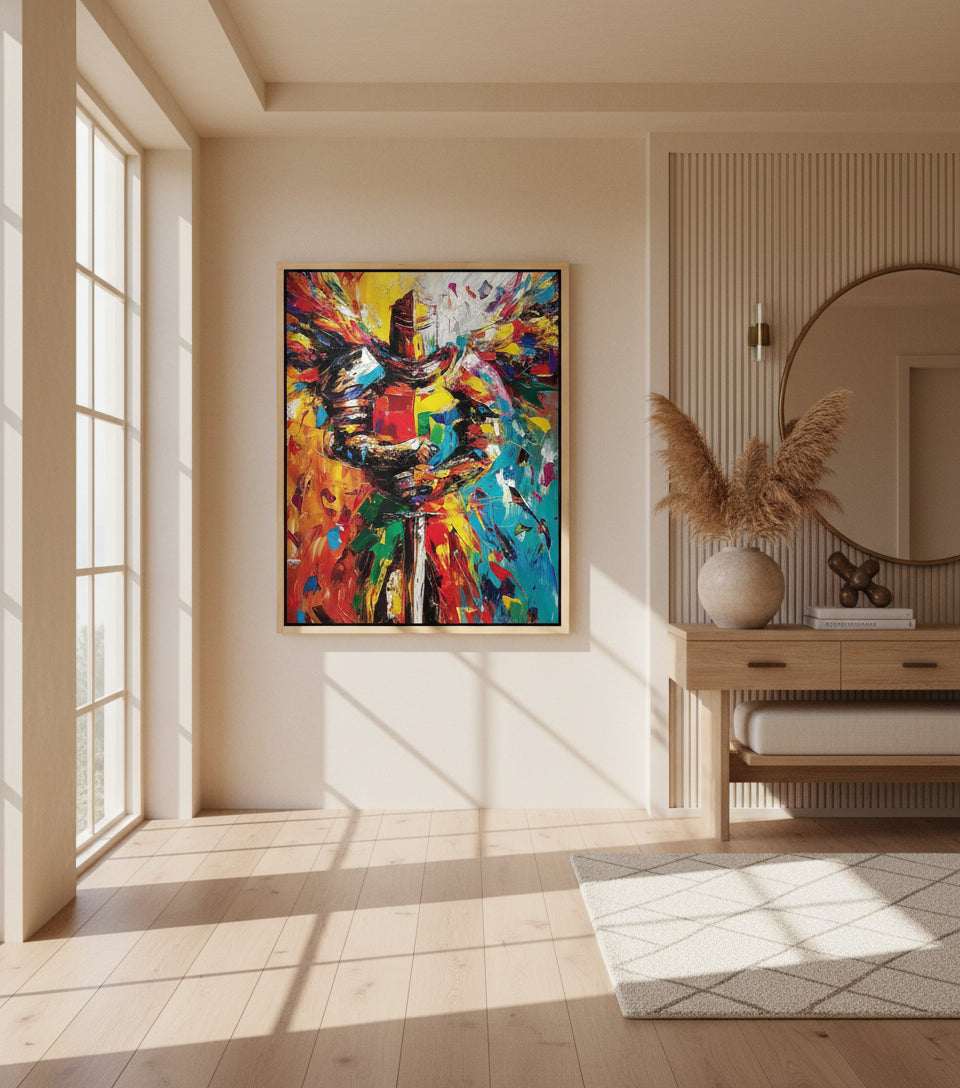 Warrior of Light – Christian Knight Canvas Wall Art