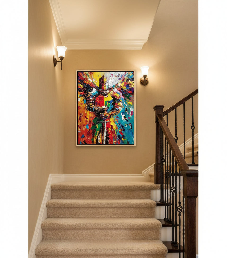 Warrior of Light – Christian Knight Canvas Wall Art