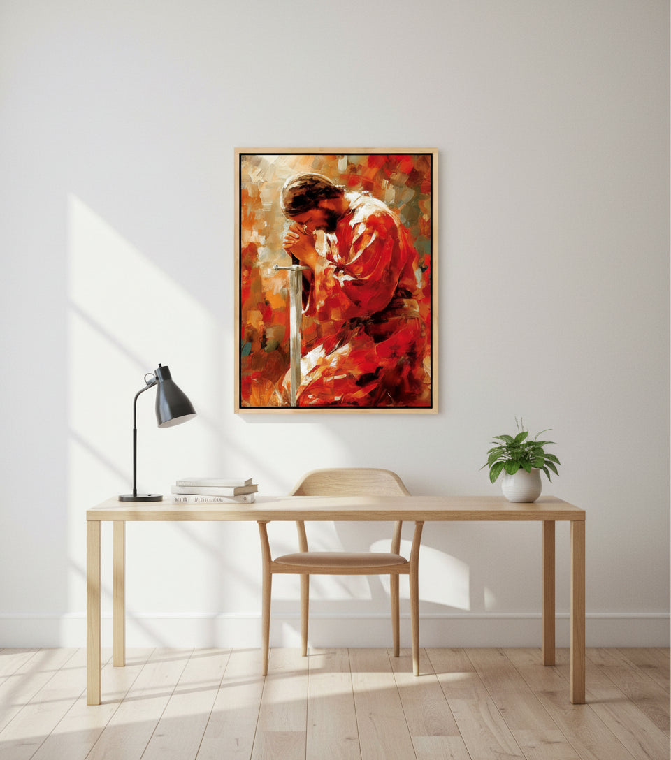 Jesus Warrior Prayer Canvas – Christian Home Decor Wall Art