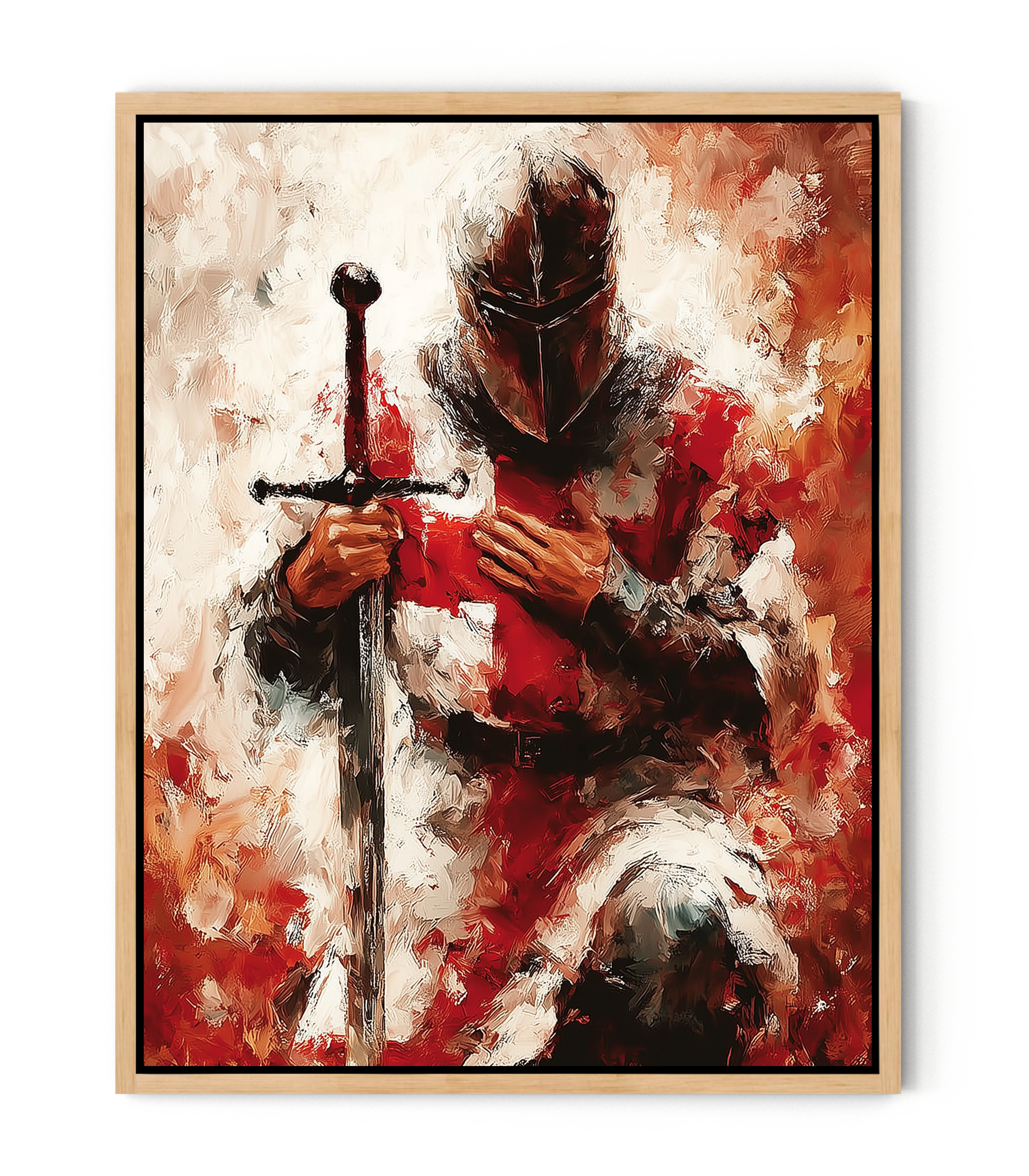 Knight of God in Devotion – Inspirational Christian Canvas