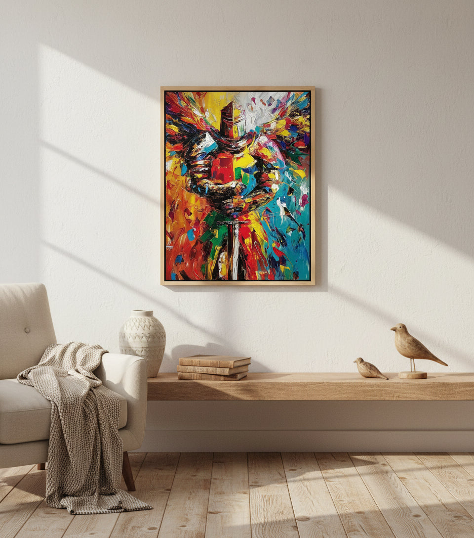 Warrior of Light – Christian Knight Canvas Wall Art