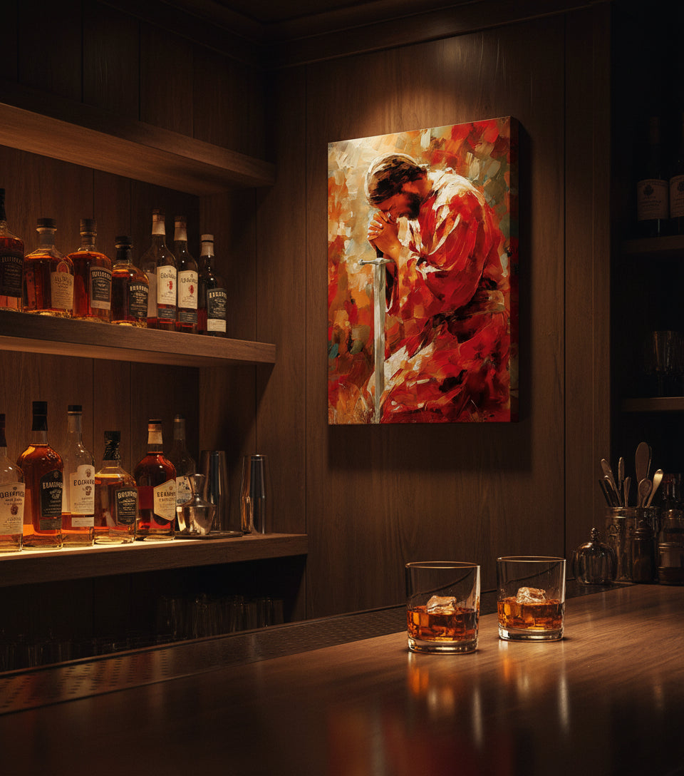 Jesus Warrior Prayer Canvas – Christian Home Decor Wall Art