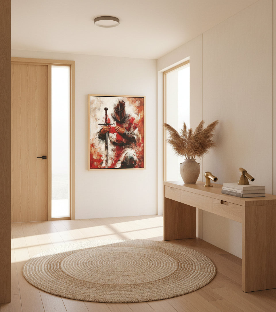 Knight of God in Devotion – Inspirational Christian Canvas