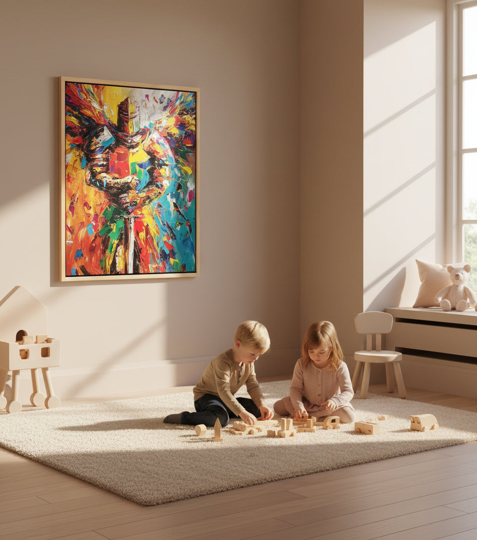 Warrior of Light – Christian Knight Canvas Wall Art