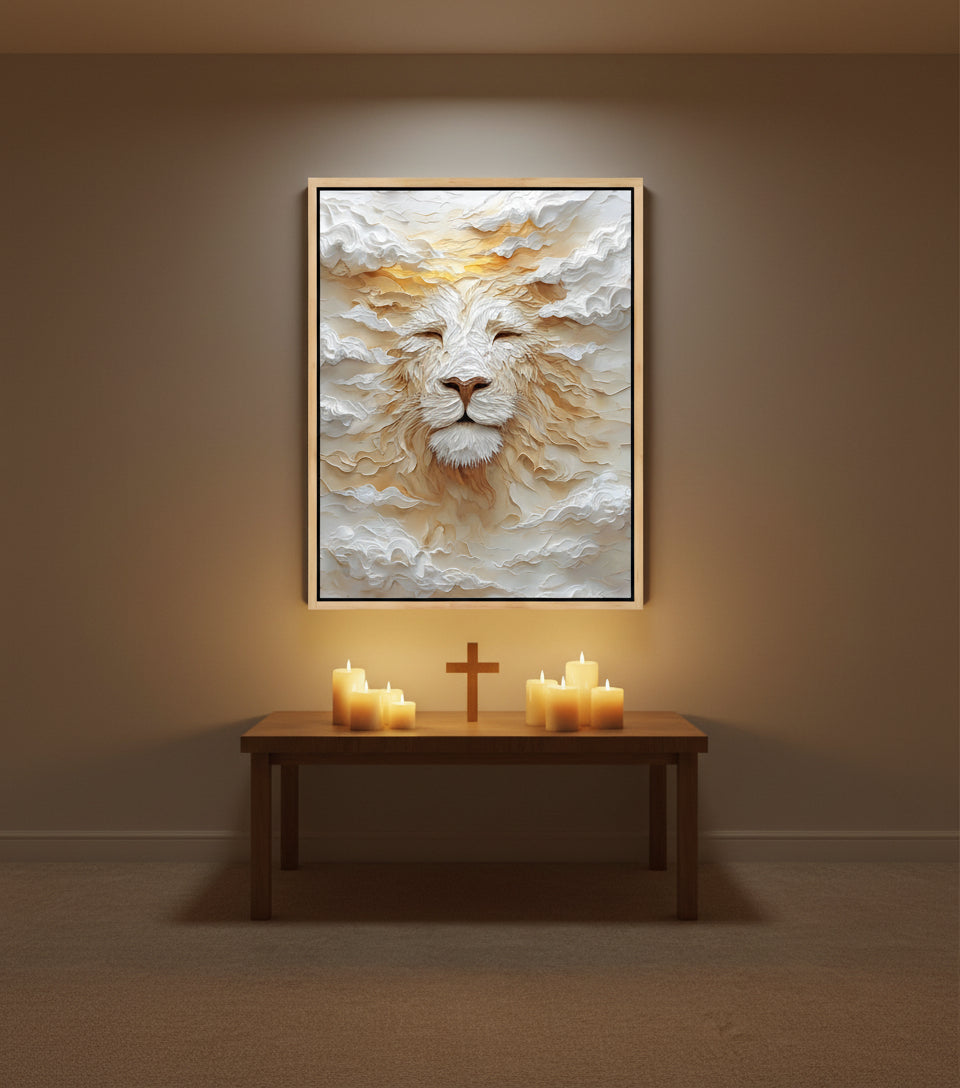 Heavenly Lion of Rest — Light, Stillness & Glory | Inspired by Isaiah 40:31