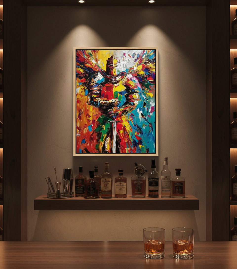 Warrior of Light – Christian Knight Canvas Wall Art