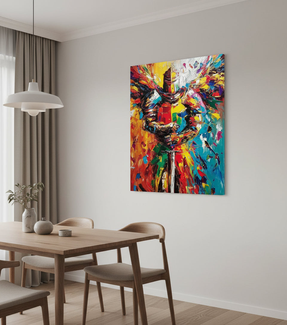 Warrior of Light – Christian Knight Canvas Wall Art