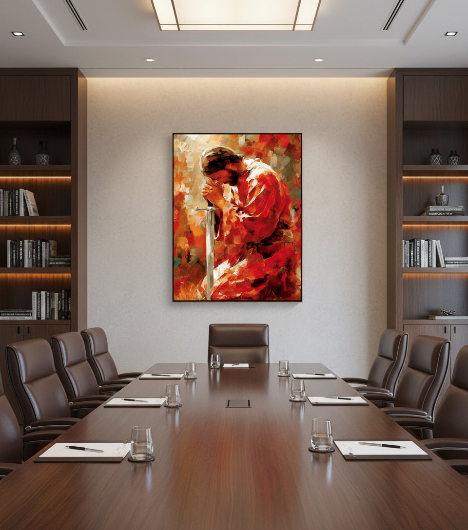 Jesus Warrior Prayer Canvas – Christian Home Decor Wall Art