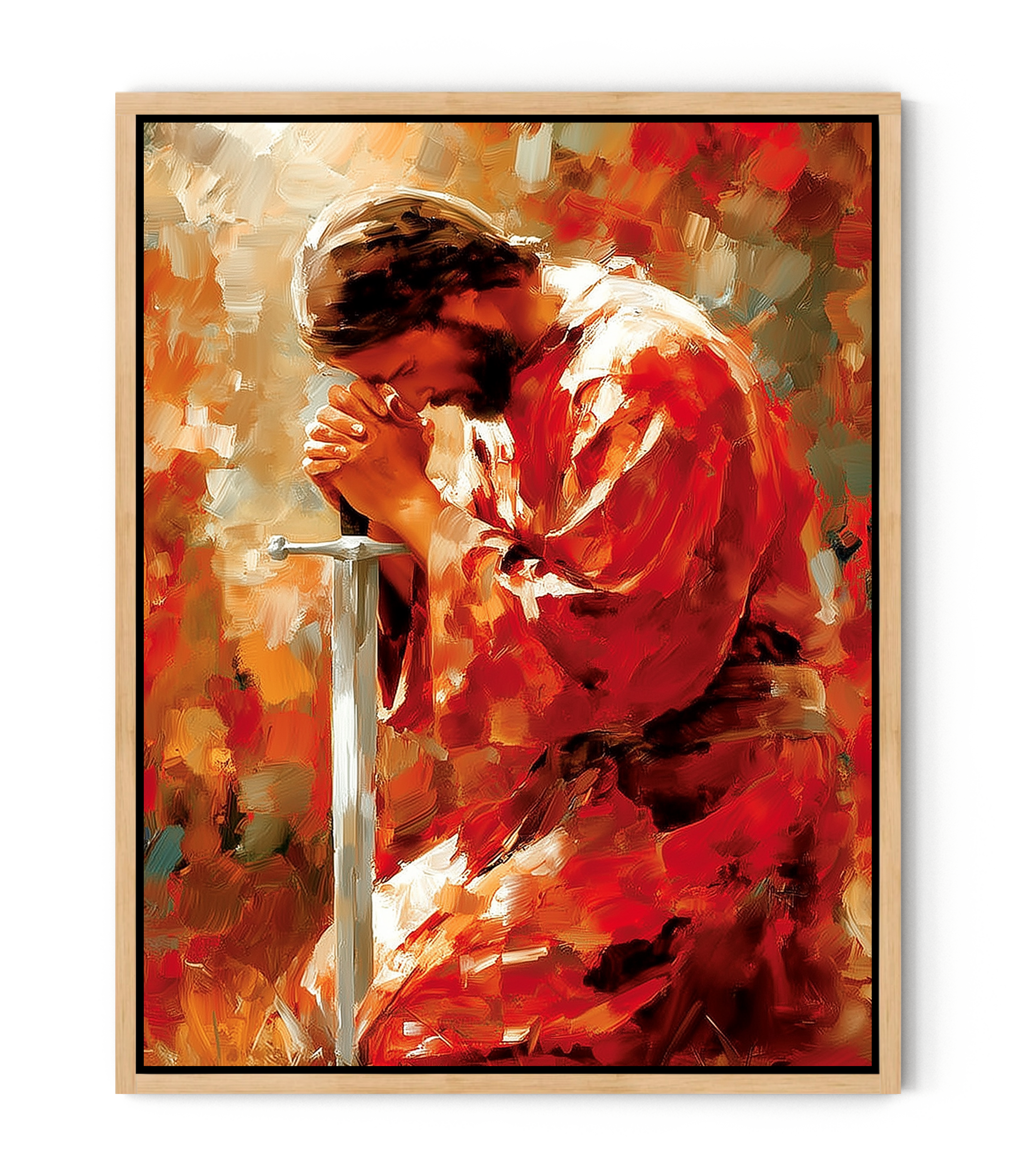 Jesus Warrior Prayer Canvas – Christian Home Decor Wall Art