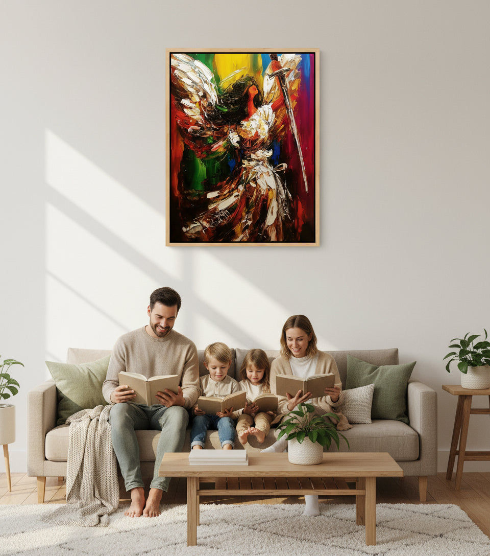 Rise of the Guardian Angel — Inspired by Isaiah 41:10 | Frameless Canvas