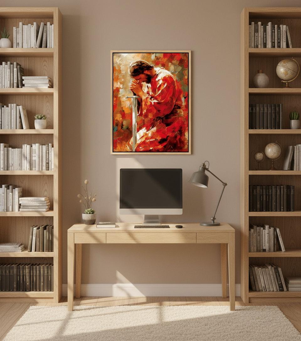 Jesus Warrior Prayer Canvas – Christian Home Decor Wall Art